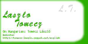 laszlo tomecz business card