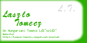 laszlo tomecz business card